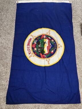 Retired Minnesota State Flag Banner - 3 Feet × 5 Feet,  Dirty,  But Like New